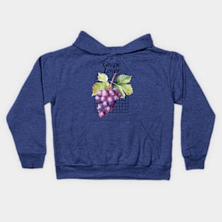 Grape Lover - Grapefruit Grapevines Fruitarian Kids Hoodie